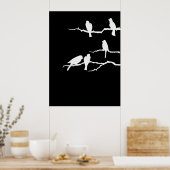 Poster "White Bird Silhouette" (Küche)