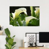Poster, WHITE CALLA LILIES_ Horiz # 1 Poster (Heimbüro)