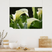 Poster, WHITE CALLA LILIES_ Horiz # 1 Poster (Küche)