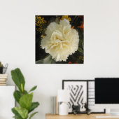 Poster White Carnation Beauty (Heimbüro)
