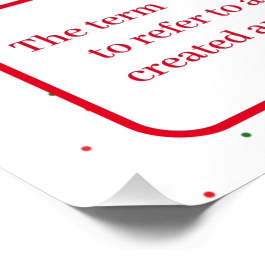 Poster "White Elephant Origins" (Ecke)