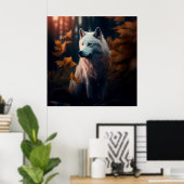 Poster White Wolf (Heimbüro)