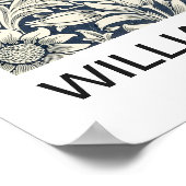 Poster - William Morris B/W Floral Print (Ecke)