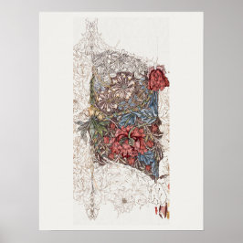 POSTER: WILLIAM MORRIS : HONEYSUCKLE + TULIP POSTER
