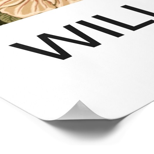 Poster - William Morris Peach Floral Print (Ecke)