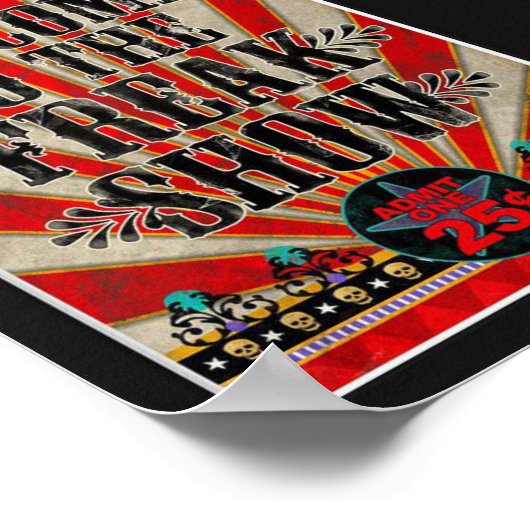 Poster - Willkommen auf der Freak Show (Ecke)