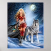 Poster Winter Warriors Prinzessin und Wolf (Vorne)