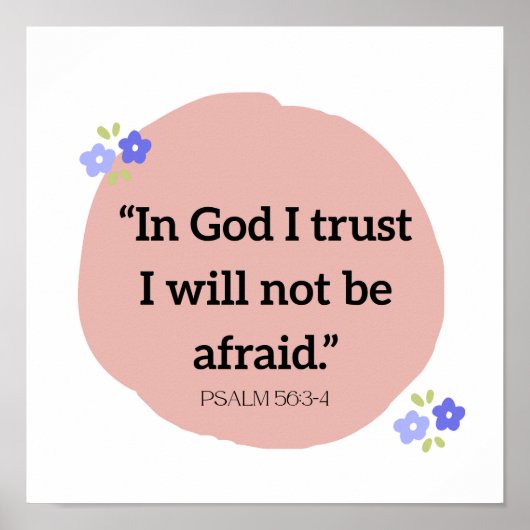 Poster with Bible Verse 12"x12" (Vorne)