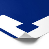 Poster with Flag of Quebec City, Canada (Ecke)