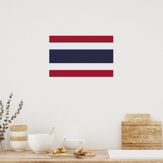 Poster with Flag of Thailanda (Küche)