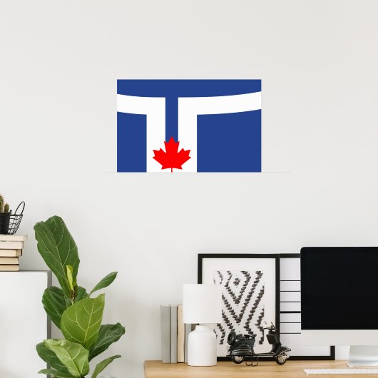 Poster with Flag of Toronto, Canada (Heimbüro)