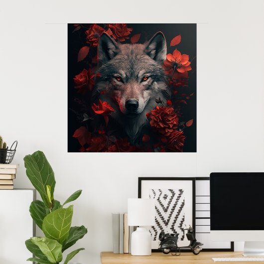 Poster Wolf (Heimbüro)