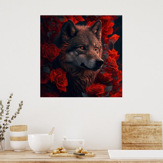 Poster Wolf (Küche)