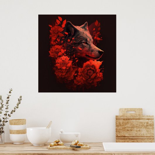 Poster Wolf (Küche)