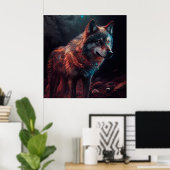 Poster Wolf (Heimbüro)
