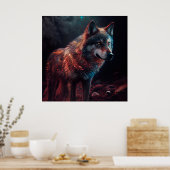 Poster Wolf (Küche)