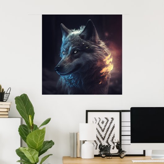 Poster Wolf (Heimbüro)
