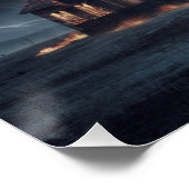 Poster Wolf Feuer 03 (Ecke)