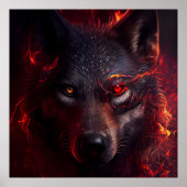 Poster Wolf Fire (Vorne)