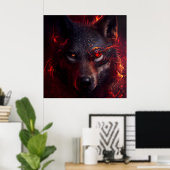 Poster Wolf Fire (Heimbüro)