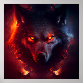 Poster Wolf Fire (Vorne)
