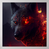 Poster Wolf Fire (Vorne)
