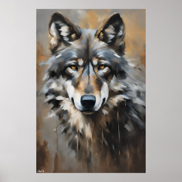 Poster | Wolf | Ölkunst