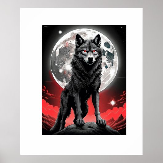 poster,wolf,poster wolf,posters,muur deco poster (Vorne)