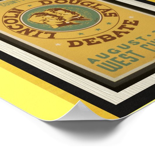 Poster-WPA Chicago-Lincoln Douglas Debatten Poster (Ecke)