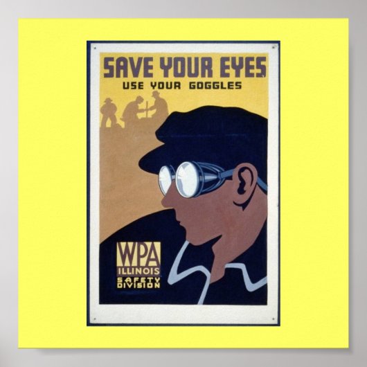 Poster-WPA Rette Ihre Augen Poster (Vorne)