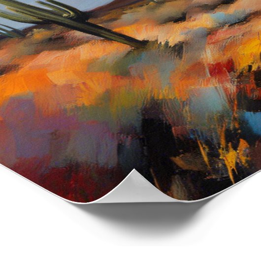 Poster Wüste Regen Abstrakt (Ecke)