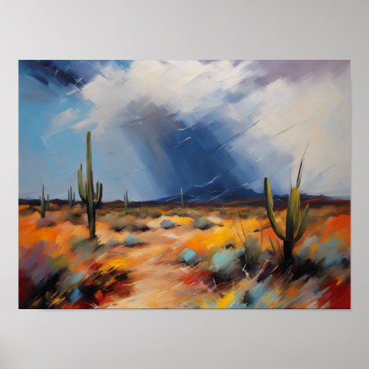 Poster Wüste Regen Abstrakt (Vorne)