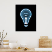 Poster - X-RAY LIGHT BULB BLACK BLUE (Küche)