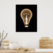 Poster - X-RAY LIGHT BULB BLACK ORANGE (Küche)