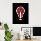 Poster - X-RAY LIGHT BULB BLACK RED (Heimbüro)