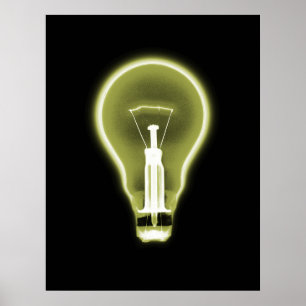 Poster - X-RAY LIGHT BULB BLACK YELLOW
