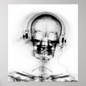 POSTER- X-RAY MUSIC SKELETON BLACK GRAY B&W POSTER (Vorne)