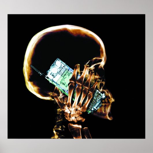 POSTER - X-RAY SKELETON AUF TELEFON BLK ORIGINAL (Vorne)