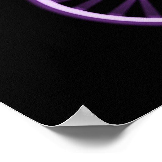 POSTER - X-RAY SKELETON BIKING BLACK LILA (Ecke)