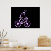 POSTER - X-RAY SKELETON BIKING BLACK LILA (Küche)