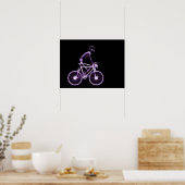 POSTER - X-RAY SKELETON BIKING BLACK LILA (Küche)