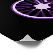 POSTER - X-RAY SKELETON BIKING BLACK LILA (Ecke)