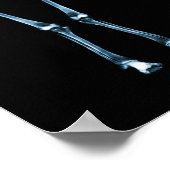 POSTER - X-RAY SKELETON FAMILY BLACK BLUE (Ecke)