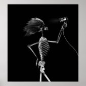 POSTER - X-RAY SKELETON HAIR STYLING B&W (Vorne)