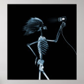 POSTER - X-RAY SKELETON HAIR STYLING BLAU (Vorne)