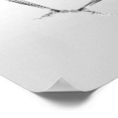 POSTER - X-RAY SKELETON JOY LEAP B&W (Ecke)