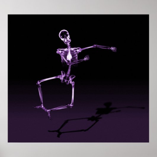 POSTER - X-RAY SKELETON JOY LEAP BLK PURPLE (Vorne)