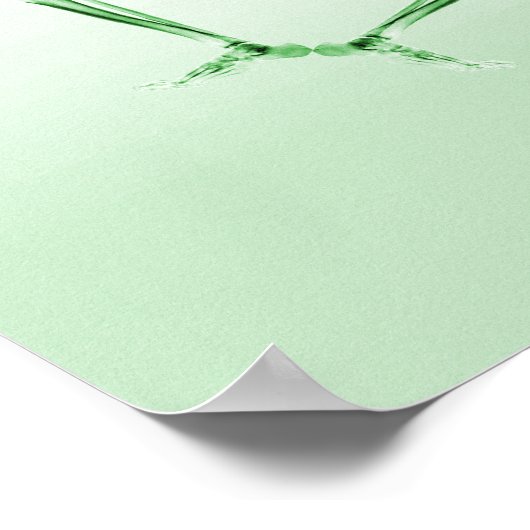 POSTER - X-RAY SKELETON JOY LEAP GREEN (Ecke)