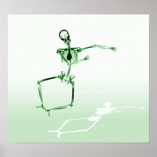 POSTER - X-RAY SKELETON JOY LEAP GREEN (Vorne)
