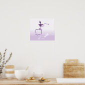 POSTER - X-RAY SKELETON JOY LEAP LILA (Küche)